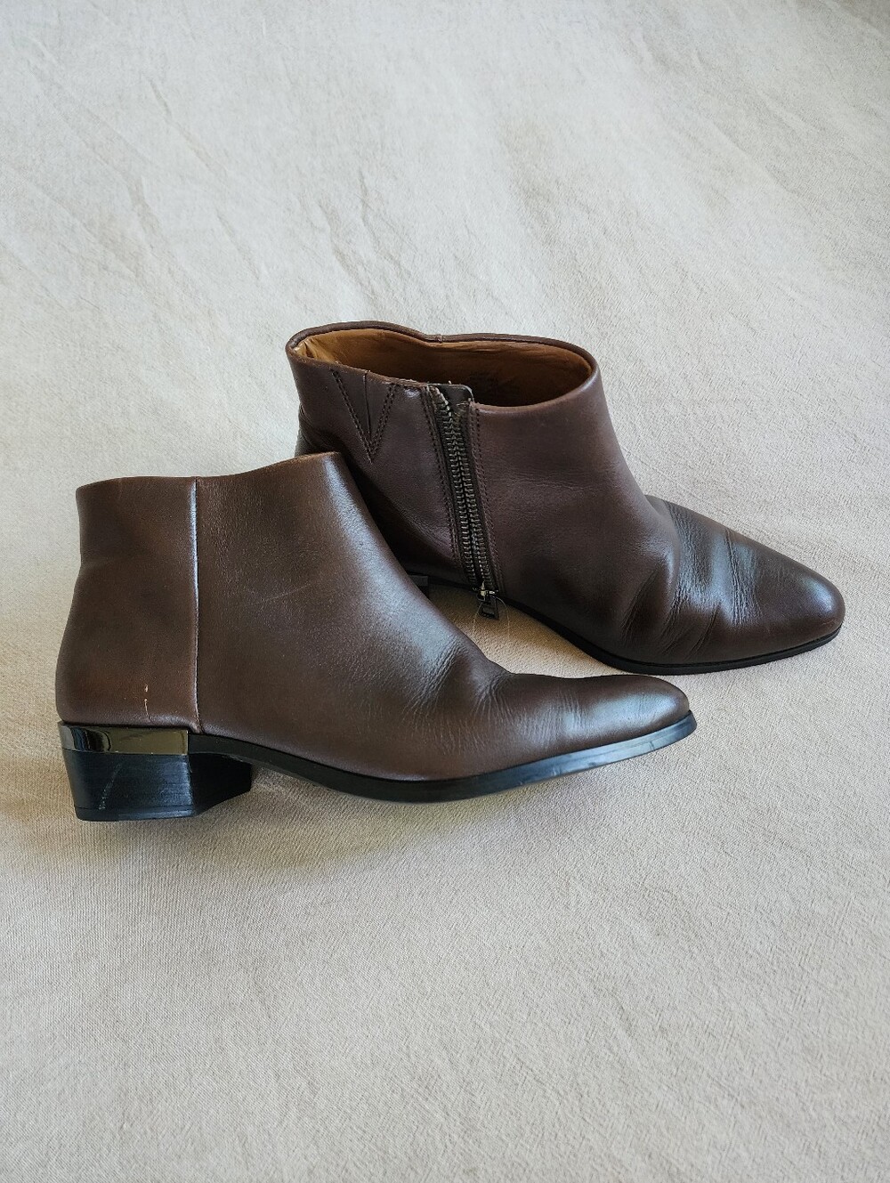 Coach Montana Brown Leather Ankle Boots - Picture 2 of 7